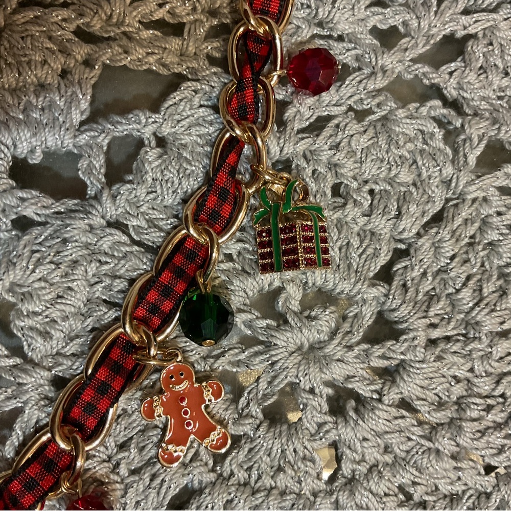 Merry in Plaid Charm Necklace - Picture 7 of 7